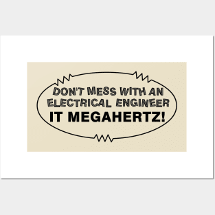 Electrical Engineer Megahertz Oval Posters and Art